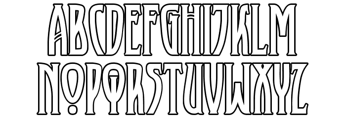 XAyaxOutline Font LOWERCASE