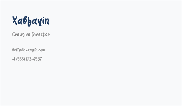 Xabfayin Business Card