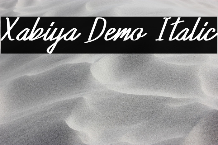 Xabiya Demo Italic Example 1