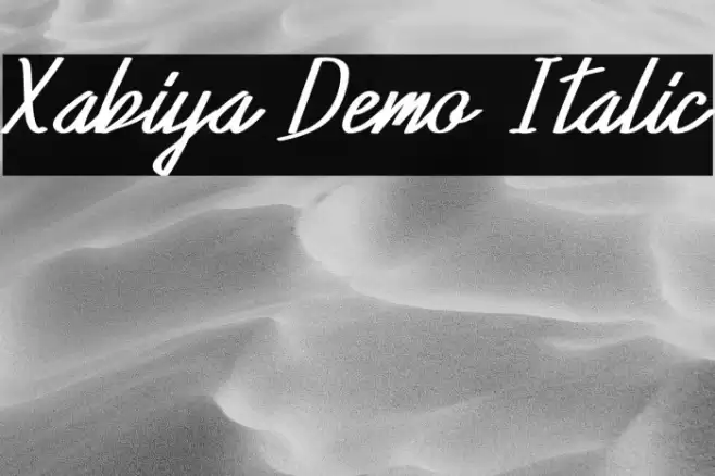 Xabiya Demo Italic Font examples