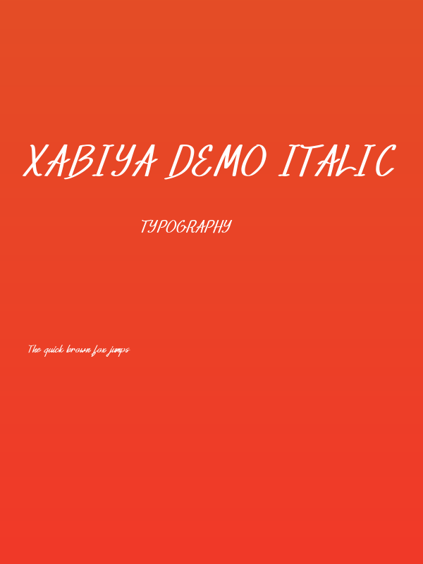 Xabiya Demo Italic Poster