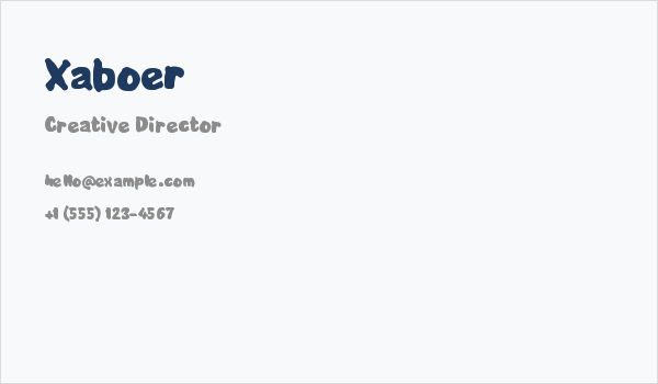 Xaboer Business Card