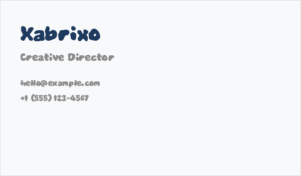 Xabrixo Business Card