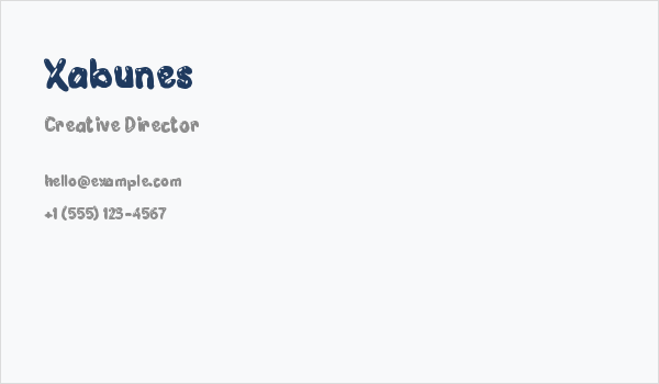Xabunes Business Card