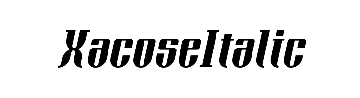 Xacose Italic  Descarca Fonturi Gratis