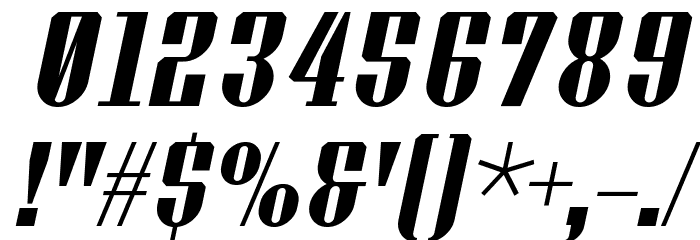 Xacose Italic Font OTHER CHARS