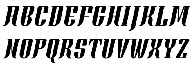 Xacose Italic Fuentes MAYÚSCULAS