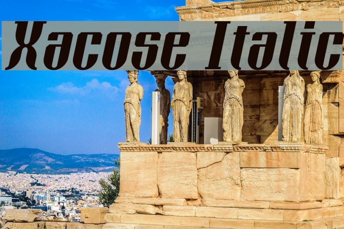 Xacose Italic Font examples
