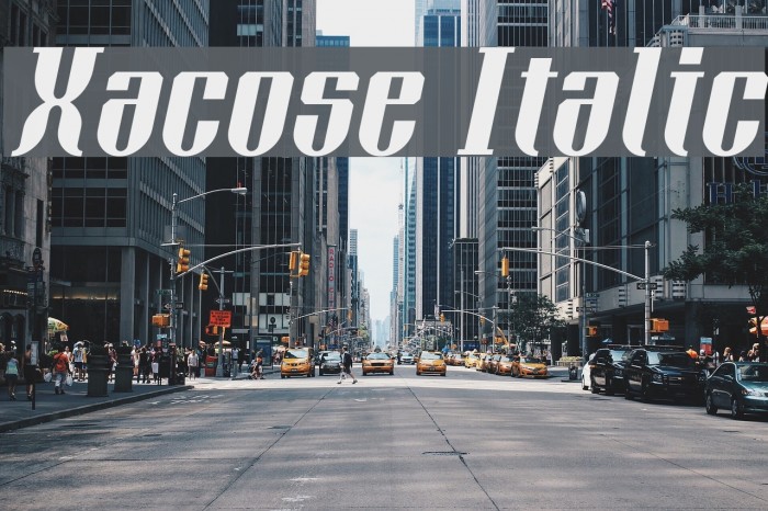 Xacose Italic Font examples