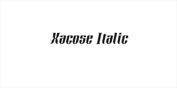 Xacose Italic Logo