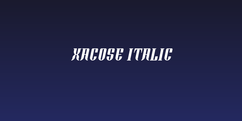 Xacose Italic Social Header