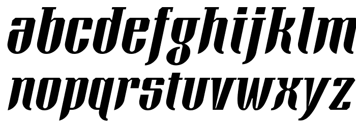 Xacose Italic Font LOWERCASE