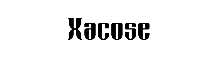 Xacose  Frei Schriftart Herunterladen