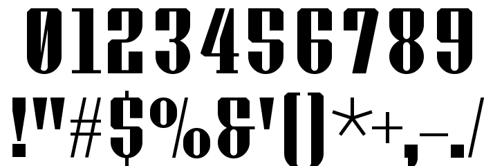 Xacose Font Alte caractere