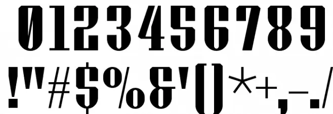 Xacose Font Alte caractere