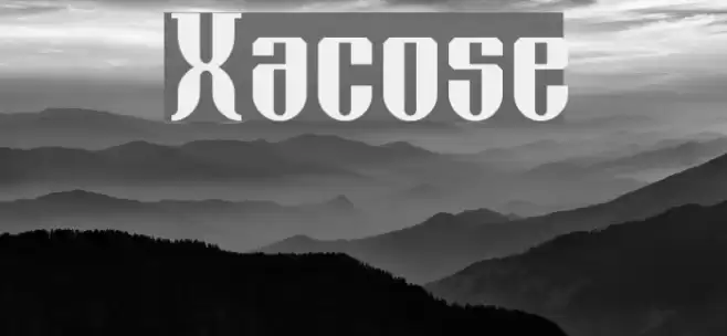 Xacose Font examples