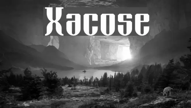Xacose Font examples