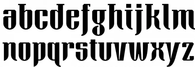 Xacose Schriftart Kleinbuchstaben