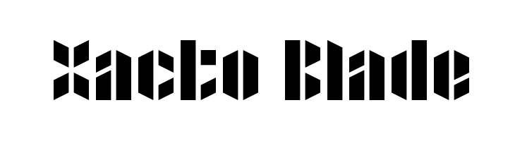 Xacto Blade  Frei Schriftart Herunterladen