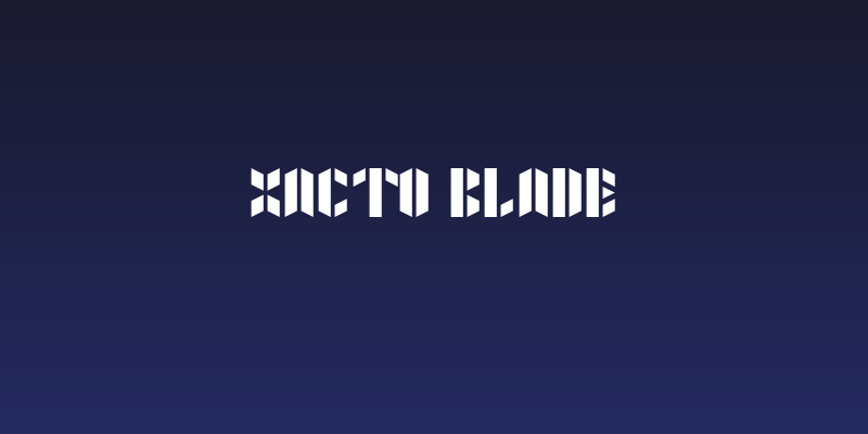 Xacto Blade Social Header