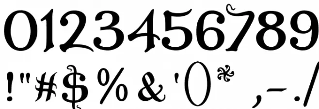 XalTerion Font OTHER CHARS