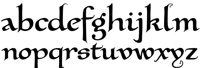XalTerion Font LOWERCASE