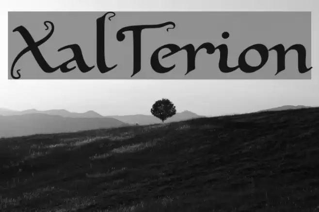 XalTerion Font examples