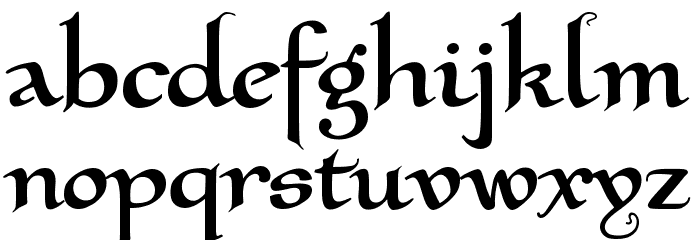 XalTerion Font LOWERCASE