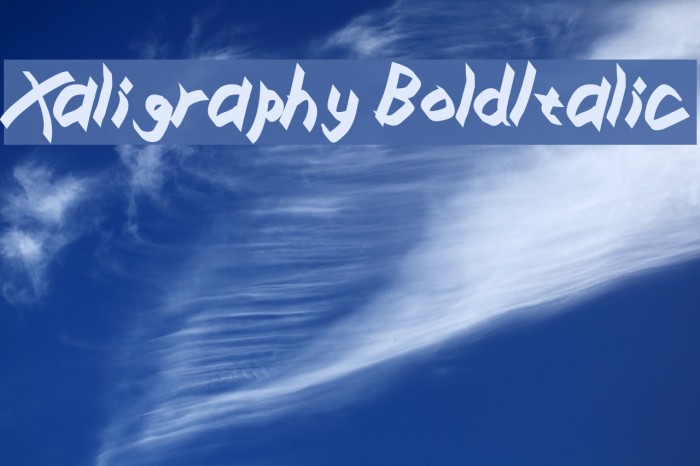 Xaligraphy BoldItalic フォント examples