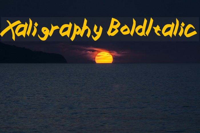 Xaligraphy BoldItalic フォント examples