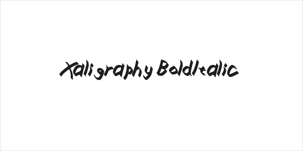Xaligraphy BoldItalic Logo