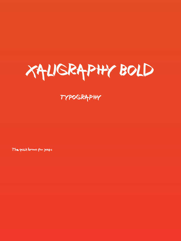 Xaligraphy Bold Poster