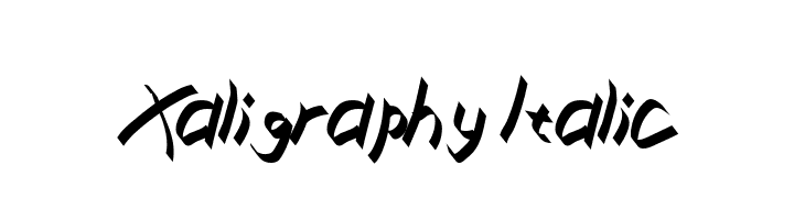 Xaligraphy Italic  font caratteri gratis