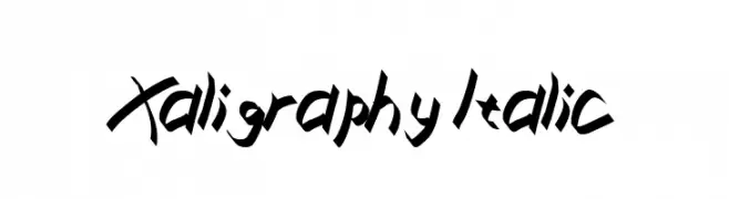 Xaligraphy Italic  les polices de caractères gratuit tlcharger