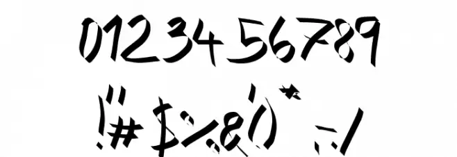 Xaligraphy Thin フォント その他の文字