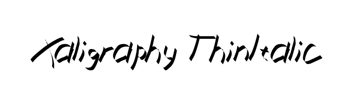 Xaligraphy ThinItalic Fonte