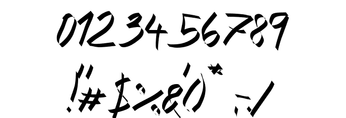 Xaligraphy ThinItalic Font OTHER CHARS