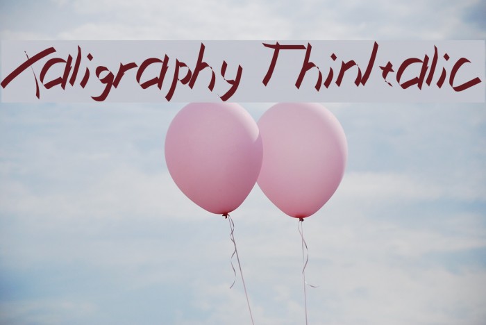 Xaligraphy ThinItalic Font examples