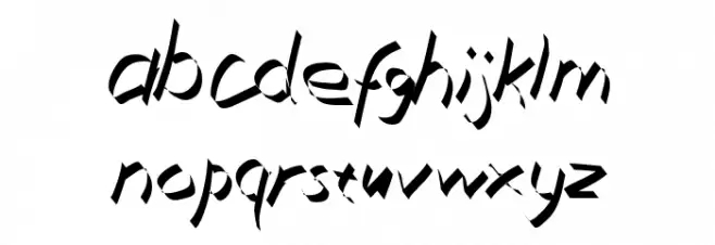 Xaligraphy ThinItalic Caratteri MINUSCOLO