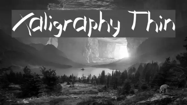 Xaligraphy Thin フォント examples