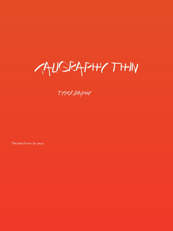 Xaligraphy Thin Poster