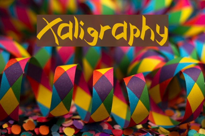 Xaligraphy Font examples