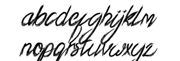 Xander Bruce Demo Font LOWERCASE