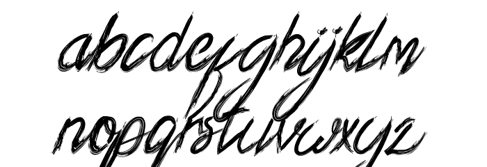 Xander Bruce Demo Font LOWERCASE