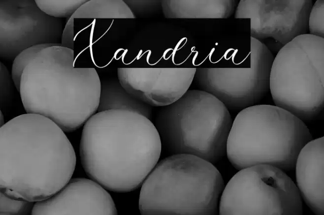 Xandria Font examples