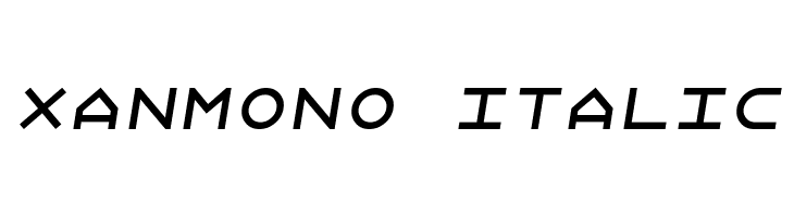 Xanmono Italic  Fuentes Gratis Descargar