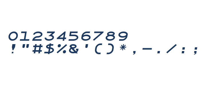 Xanmono Italic Other Characters