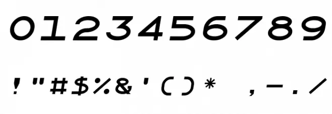 Xanmono Italic Font OTHER CHARS