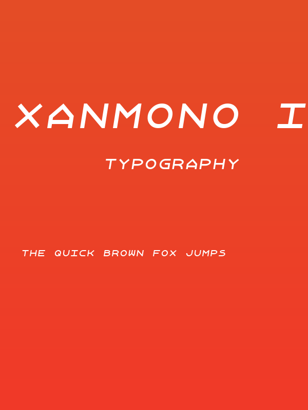 Xanmono Italic Poster