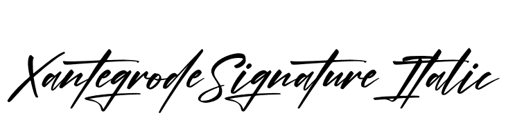 Xantegrode Signature Italic  नि: शुल्क फ़ॉन्ट्स डाउनलोड